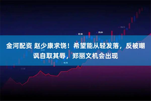 金河配资 赵少康求饶！希望能从轻发落，反被嘲讽自取其辱，郑丽文机会出现